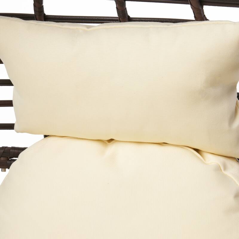 Carriere Wicker Lounge Chair with Cushion by Christopher Knight Home - 39.00" W x 32.75" D x 59.75" H