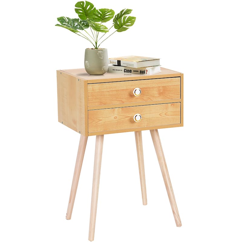 Nightstand Sofa End Side Table Bedroom Room Furniture with Drawers