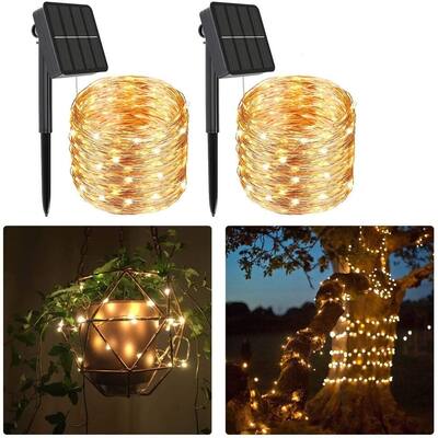 Solar String Lights,2-Pack Each 240 Solar Led String Lights - Standard
