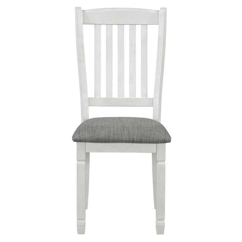 7 Piece Wood Dining Table Set with 6 Upholstered Chairs and Legs