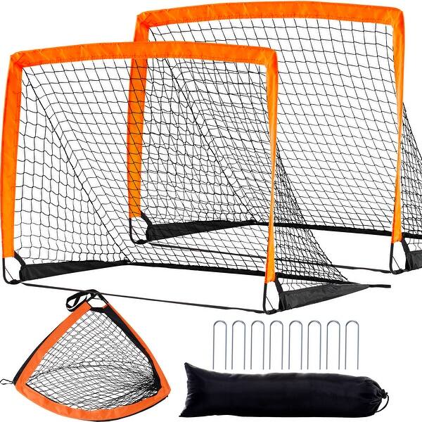 slide 2 of 14, Portable Soccer Goal All-Weather Indoor Outdoor Soccer Goals with Carry Bag 4x3 ft
