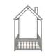 preview thumbnail 36 of 37, Kids and Baby Twin Size House Bed Platform Bed with Guardrails and Slats