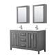 Option Dark Gray, Chrome Trim, White Cultured Marble Top