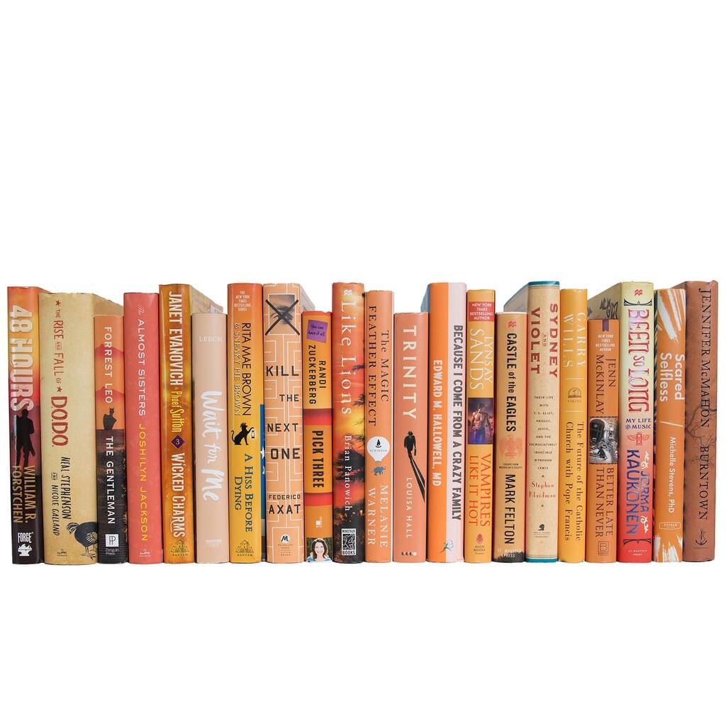 Books Orange Decorative Accessories: Apricot Dust Jacket Color By The Foot