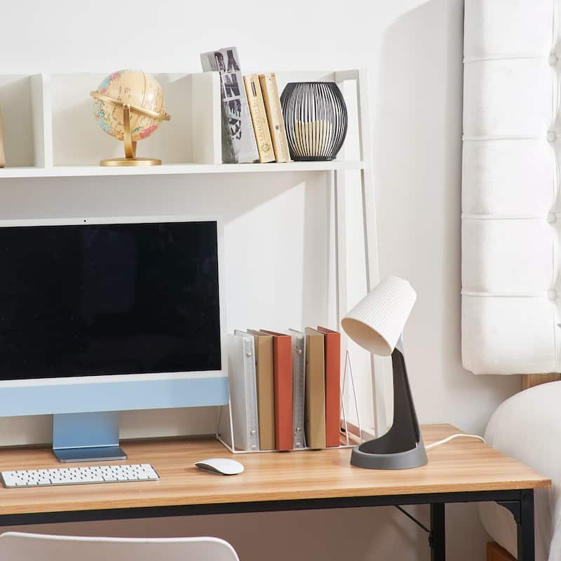 Suprima Yak About It® Durable Bookshelf - White with Black Metal by DormCo