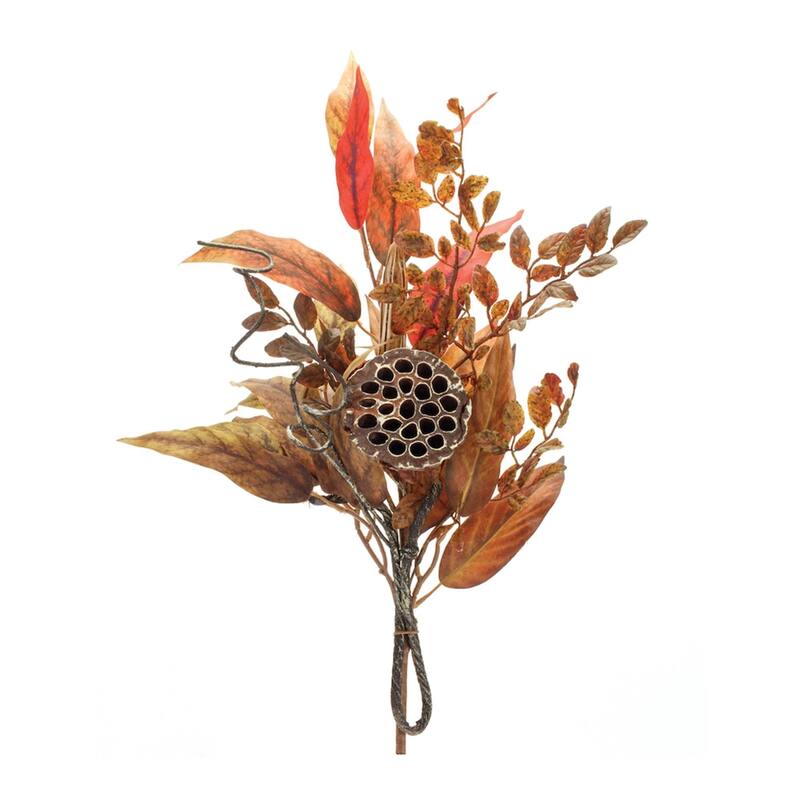 Harvest Fall Mixed Foliage Artificial Sprays - 31.5" - Orange and Brown - Set of 2