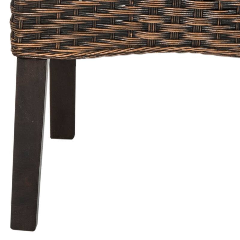 SAFAVIEH Gunvor Grey Wicker Dining Chair (Set of 2) - 17.3" x 24" x 39.3" - 17Wx24Dx39H