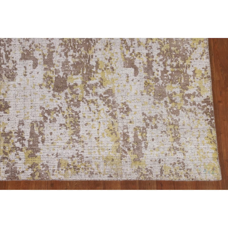 Multi-Color Modern / Abstract Area Rug Handmade Wool Carpet - 8'1"x 9'9"