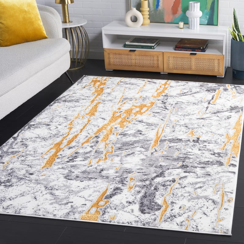SAFAVIEH Amelia Oddbjorg Modern & Contemporary Rug - 9' x 12' - Ivory/Gold