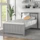 Lightweight Twin Wood Platform Bed with Headboard, No Box Spring Needed ...