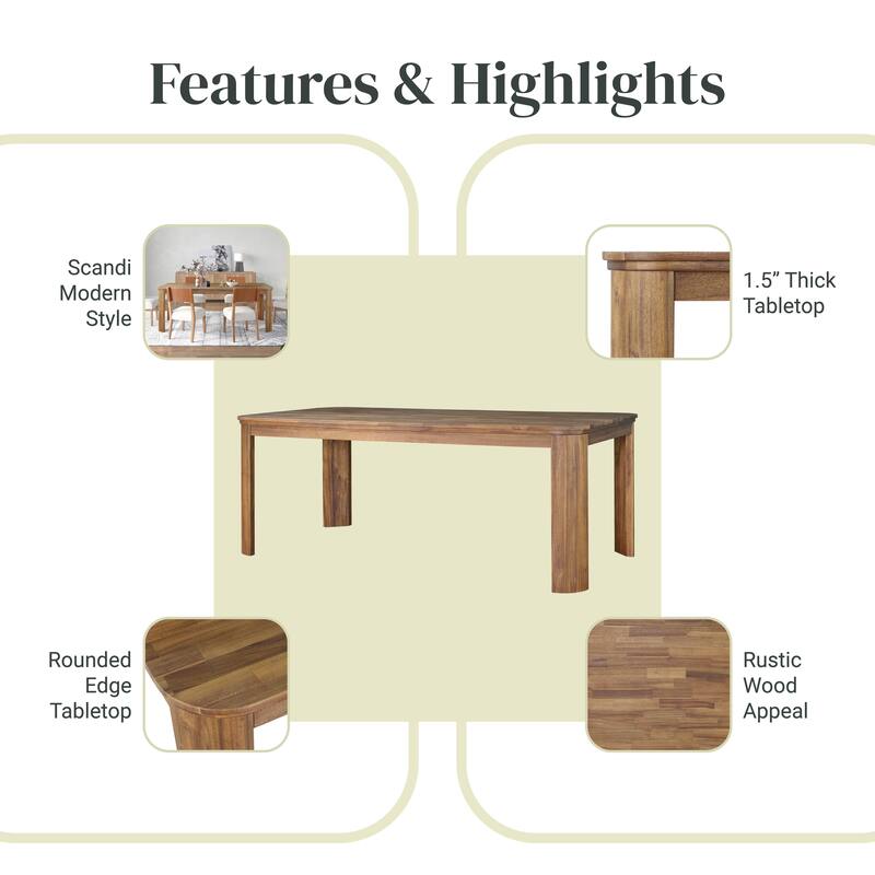 NPD Furniture Wilmington 79 Inch Dining Table