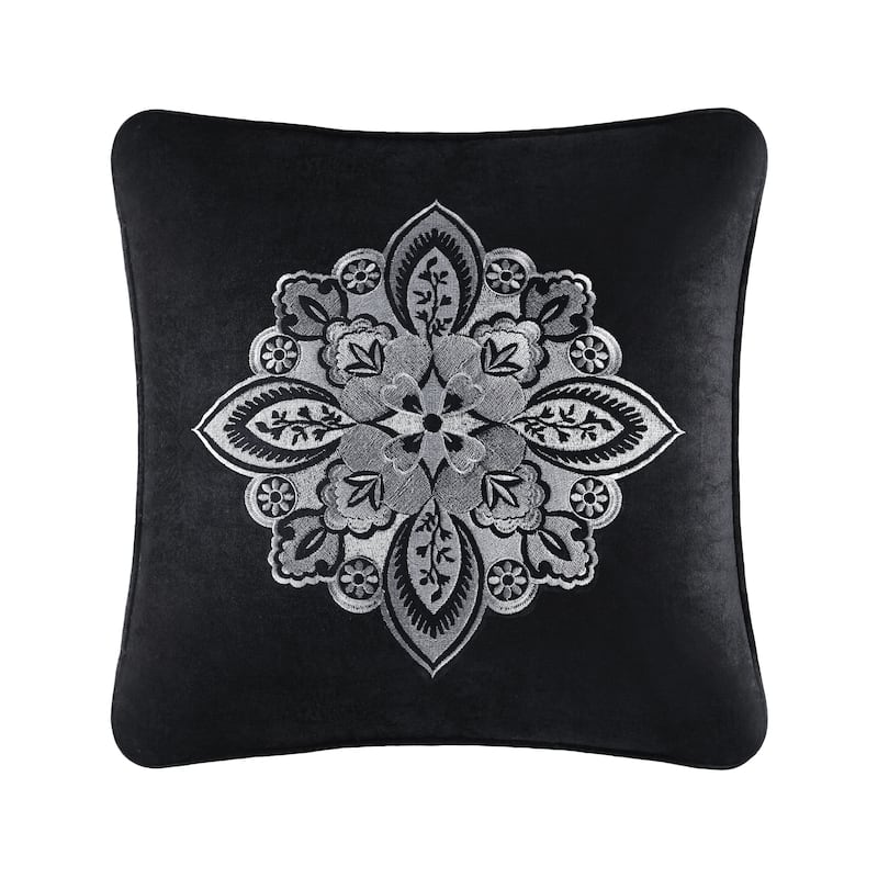 J. Queen New York Guiliana 18 Inch Square Embellished Decorative Throw Pillow