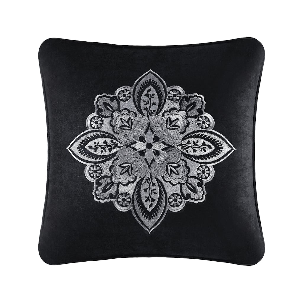 J. Queen New York Guiliana 18 Inch Square Embellished Decorative Throw Pillow