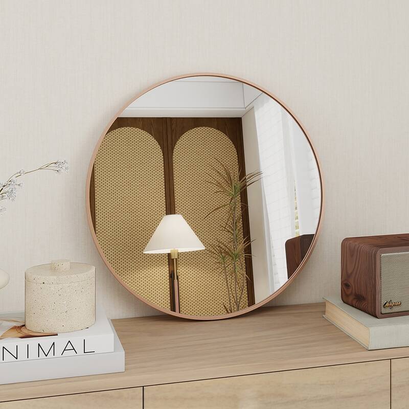 Maypex Aluminium Framed Circular Wall Mirror - Gold - 24in