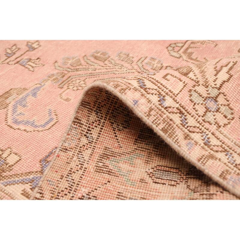 ECARPETGALLERY Hand-knotted Antalya Vintage Pink Wool Rug - 9'7 x 12'6