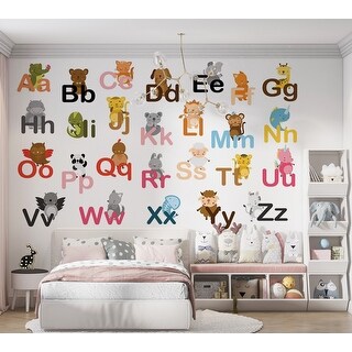 Premium Wallpaper Wall Mural - Animal Alphabet - Bed Bath & Beyond ...