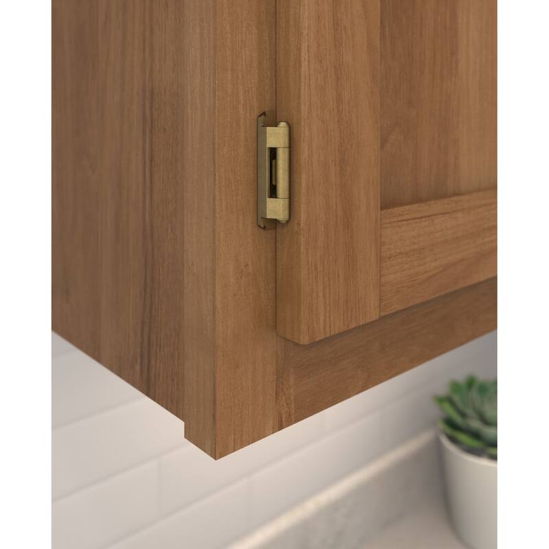 Amerock BP7540 Functional Hardware 1/2" Overlay Wrap Cabinet Door - Burnished Brass