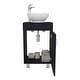 preview thumbnail 8 of 7, Tacna 18" Wide Free Standing One Door Vanity, With Vessel Porcelain Sink, Bathroom Storage