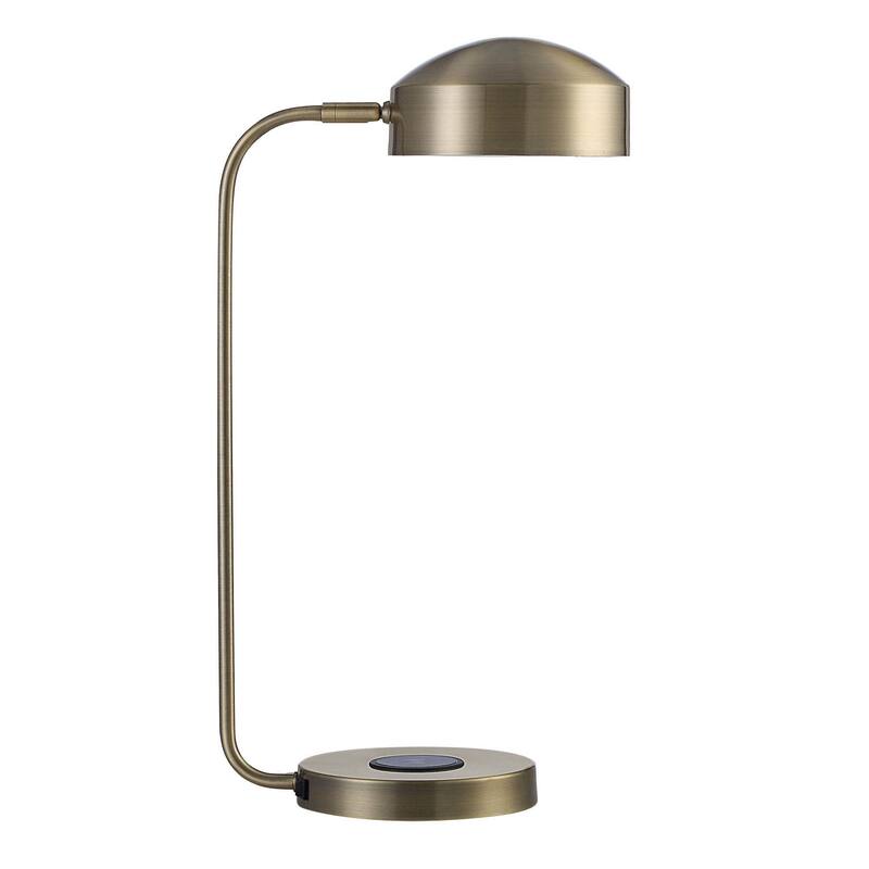 Renwil Riesco 13" Table Lamp with Dome Shade, Antique Brass