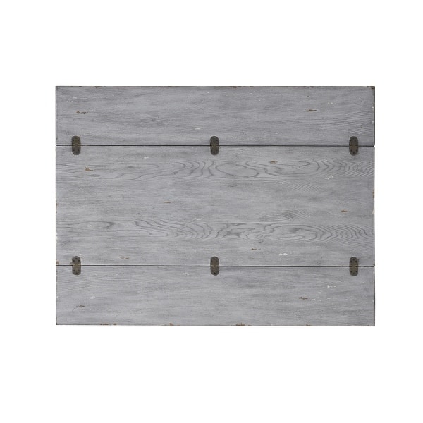 Shop Somette Gramercy Weathered Grey Flip Top Console Overstock 31724861