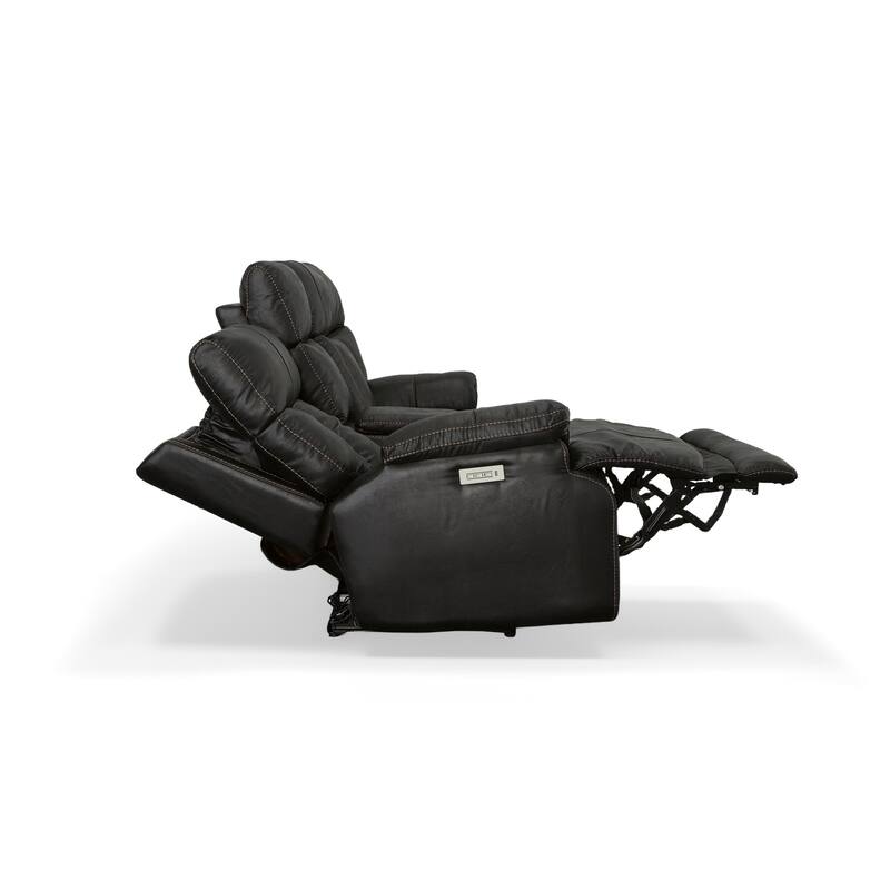 Clive Power Reclining Loveseat with Console and Power Headrests and Lumbar by Flexsteel - 77" x 43" x 41"