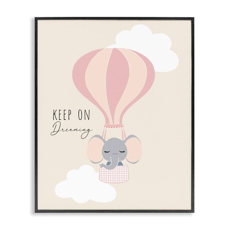 Stupell Inspiring Keep On Dreaming Framed Giclee Art Design By Chen Alyesh - 11 x 14 - Black
