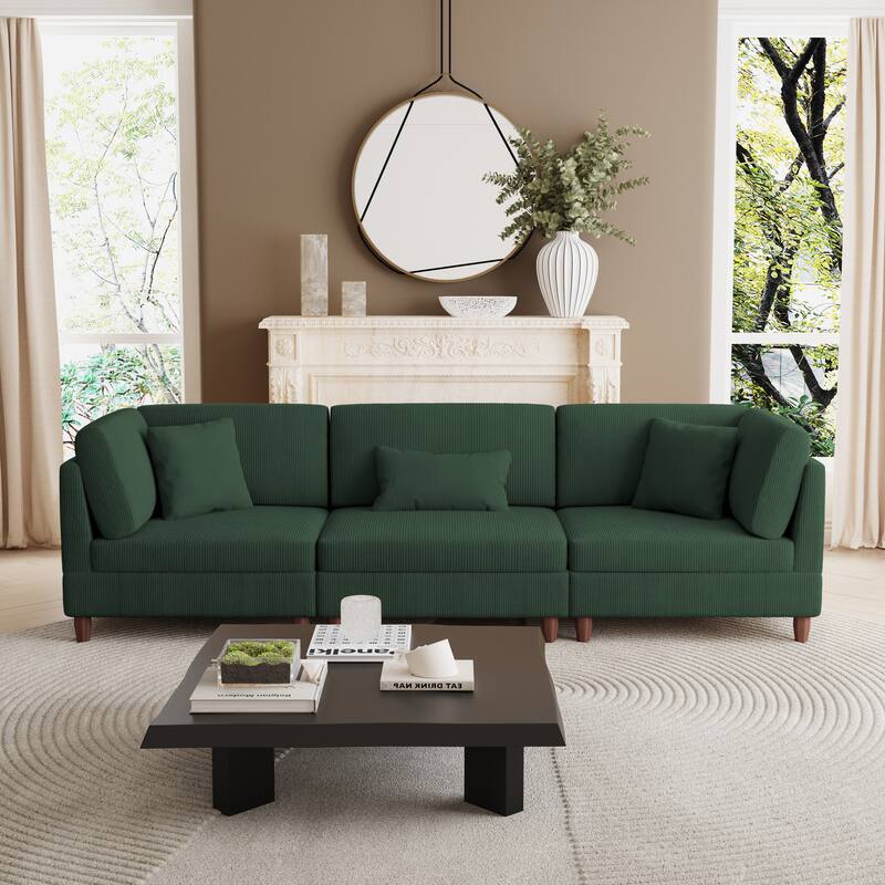 Multi-Combination Couch Modular Corduroy Sectional Sofa
