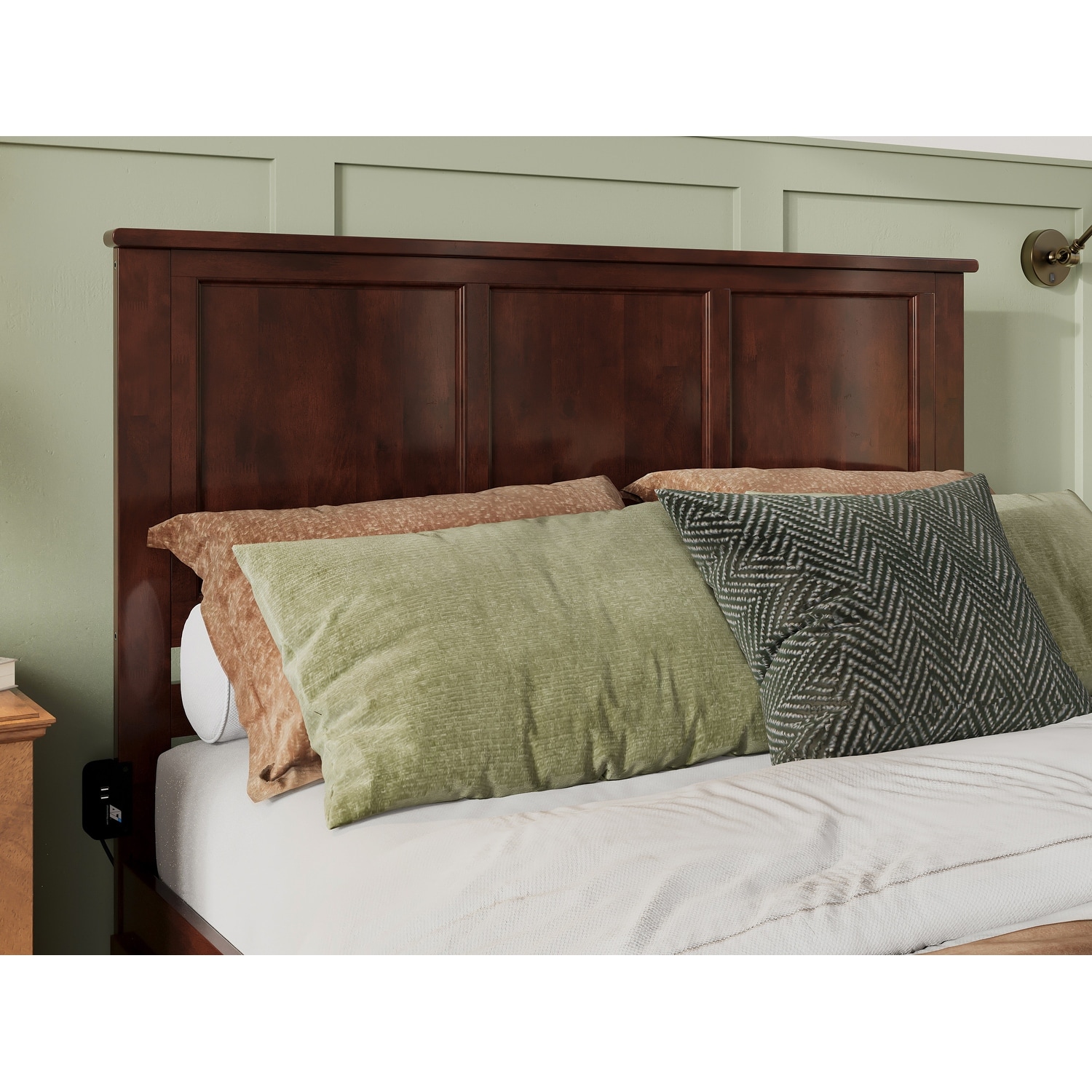 Madison Headboard with USB Charging Station-image
