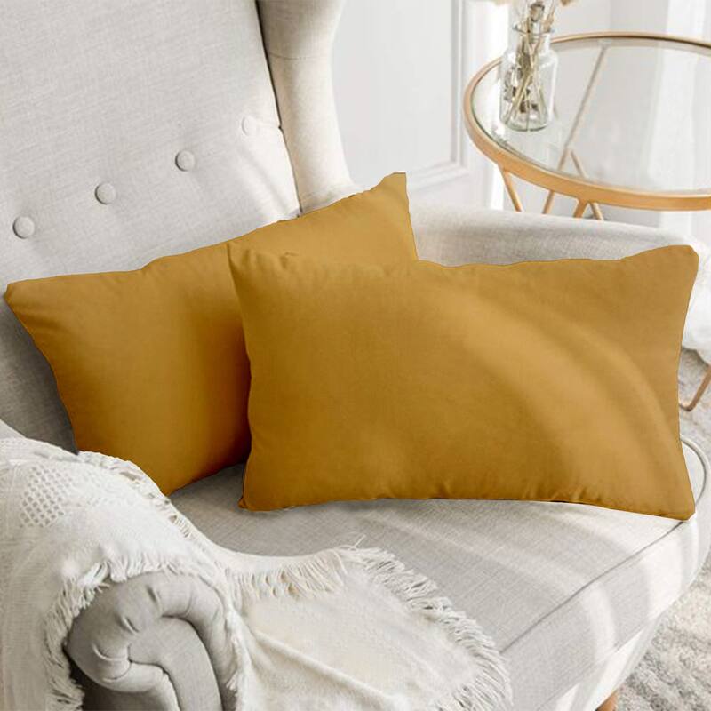 A1HC Set of 2 Luxurious Fine Soft Velvet Throw Pillow Covers Only, For Sofas, Beds, Vibrant Colors and Hidden Zipper