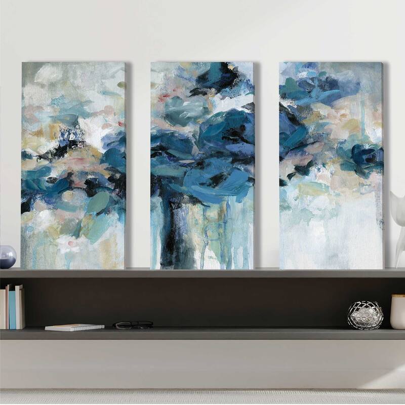 "Midnight Splash" 3 Piece Set on Canvas