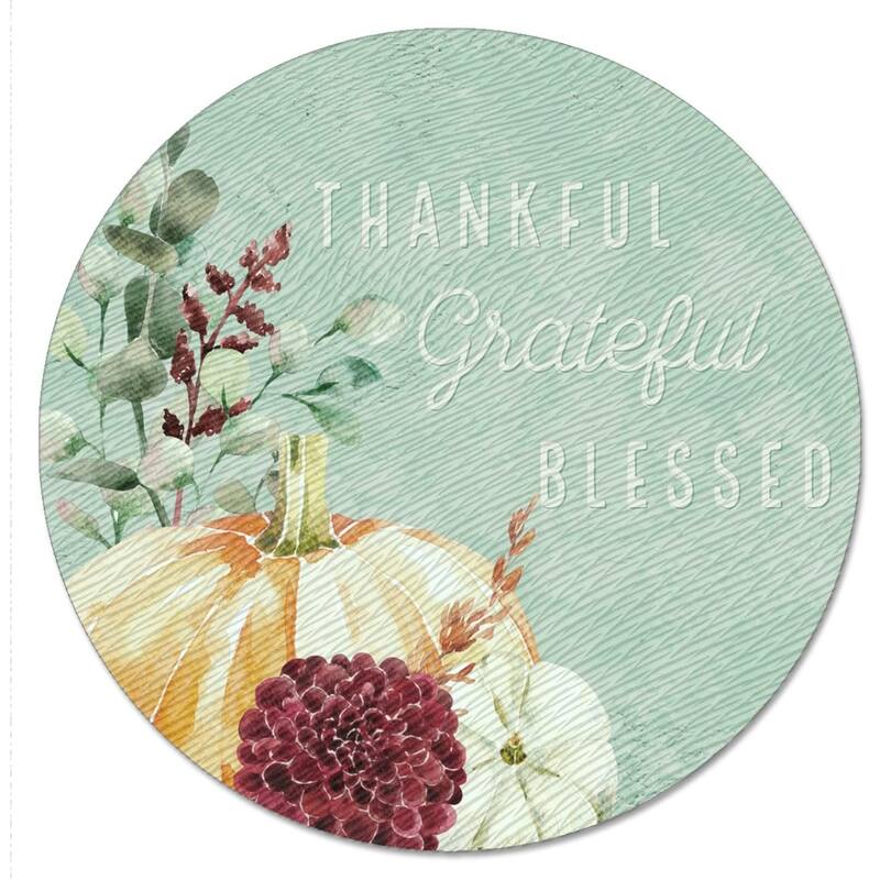 Grateful 4mm Heat Tolerant Tempered Glass Lazy Susan Turntable 13" Round Condiment Caddy Cake Plate Pizza Stand - Set of 4 - Multi