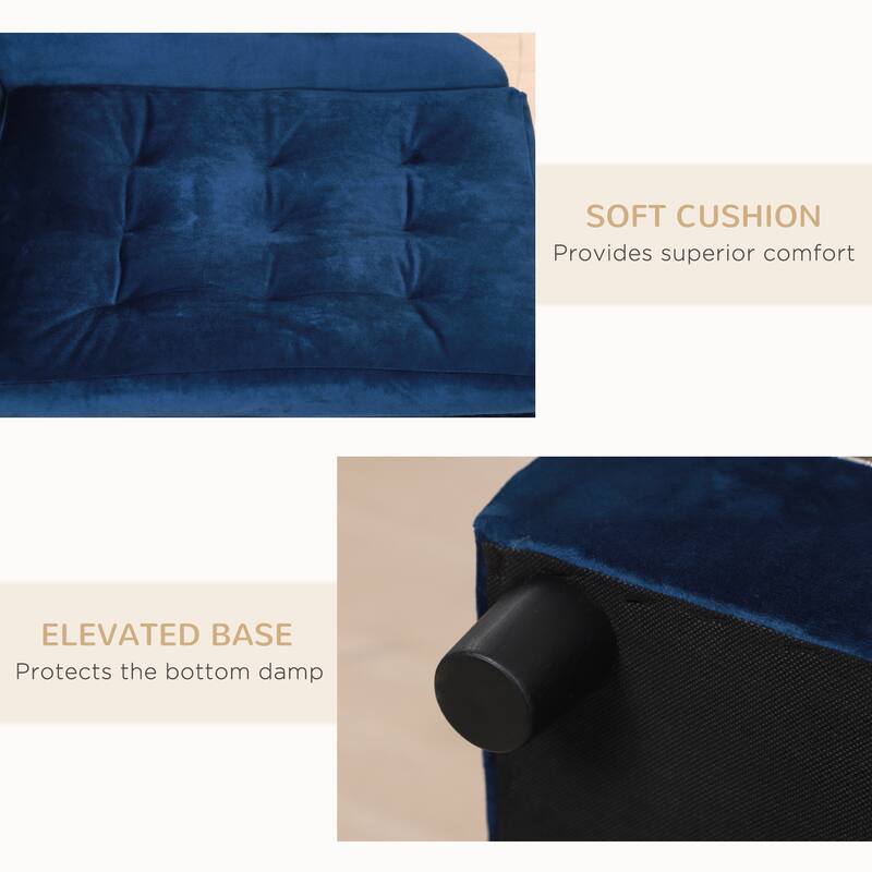 Luxury Fancy Dog Bed for Small Dogs with Hidden Storage,Soft 3" Foam,Dog Sofa Bed, Cushy Dog Bed, Modern Pet Furniture
