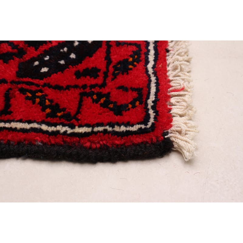ECARPETGALLERY Hand-knotted Royal Baluch Red Wool Rug - 3'2 x 6'1