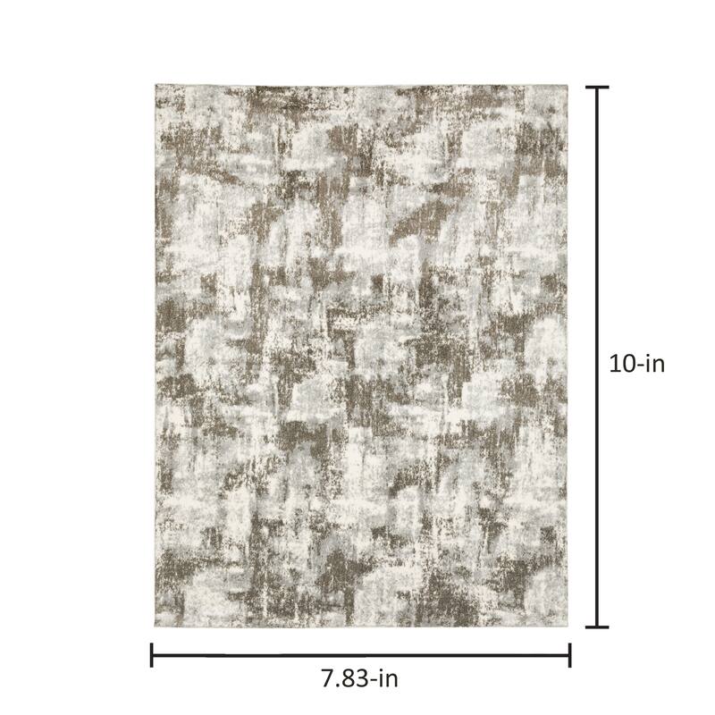 Vannes Marbled Abstract Ivory/Gray Area Rug