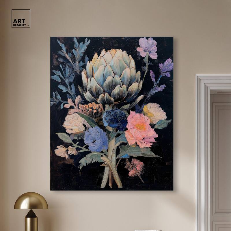 Moody Artichoke I Canvas by Art Remedy, Gallery Wrapped
