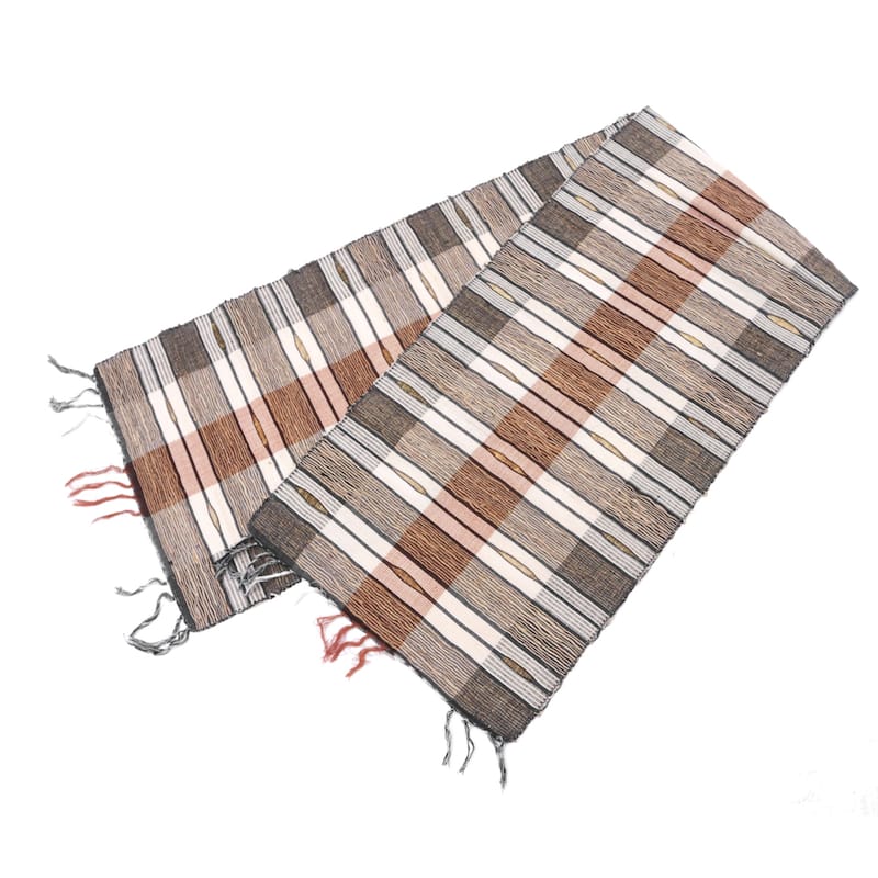 Novica Handmade Checkered Colors Cotton Blend Table Runner