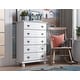 preview thumbnail 1 of 4, 100% Solid Wood Traditional Kyle 5-Drawer Chest by Palace Imports White