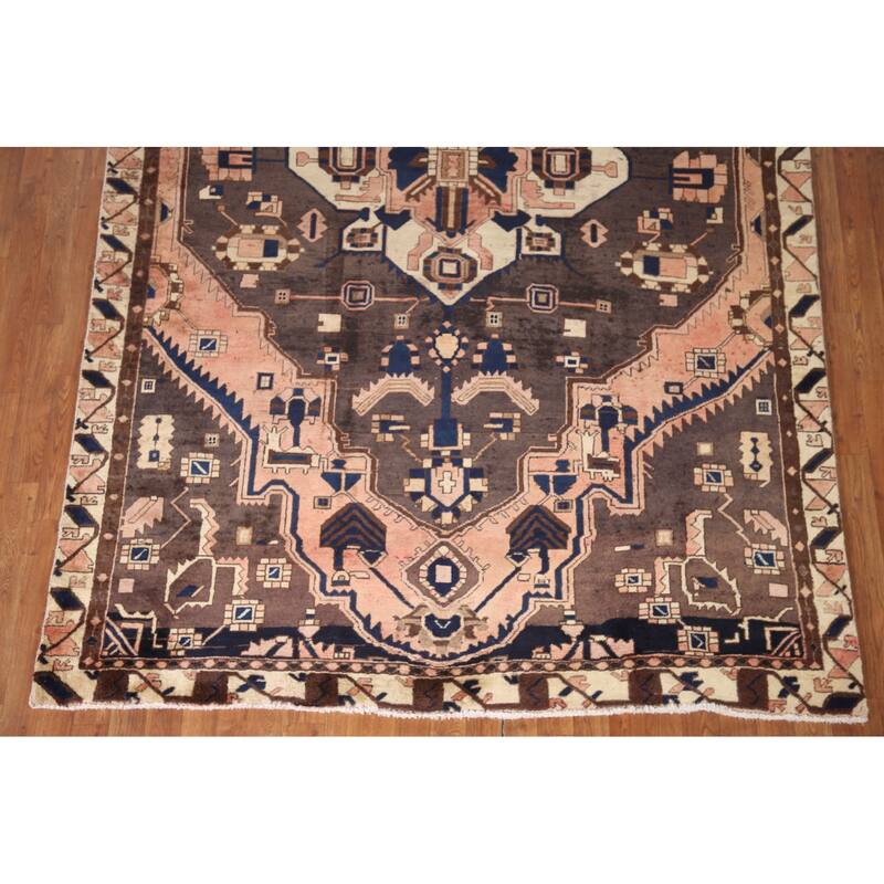 Hand Knotted Oriental 100% Wool Carpet Traditional Tribal Coral Bakhtiari Area Rug - 10' 6'' X 6' 6''