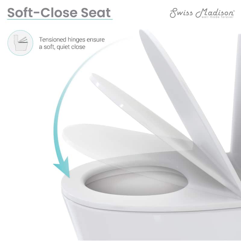 Azul One-Piece Square Toilet Dual-Flush 0.8/1.28 Gpf - 25.2" x 14.55" 29.95"