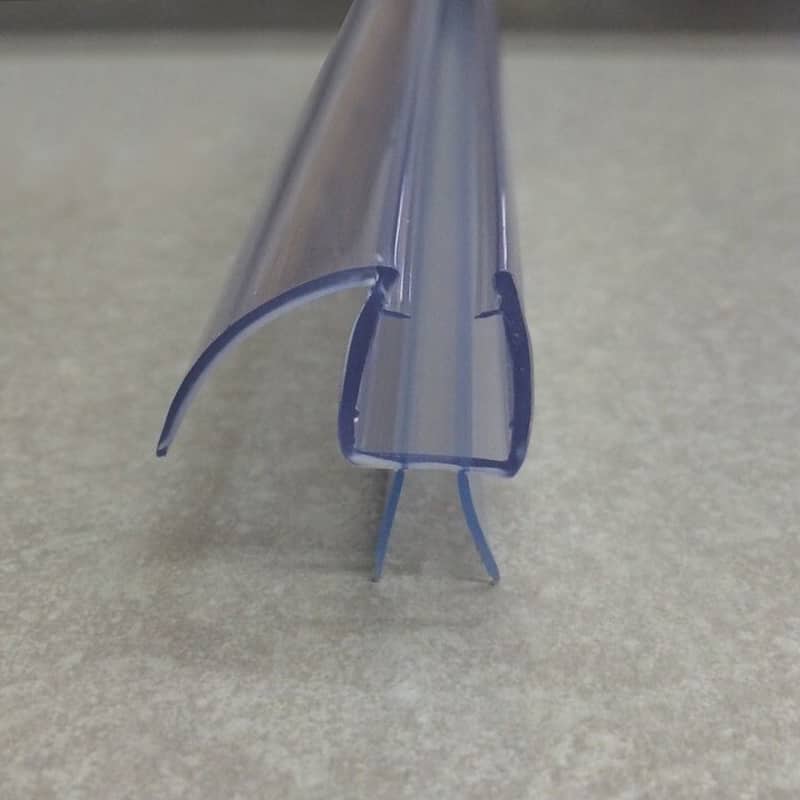 Elegant Shower Door Bottom Seal Sweep Wipe Drip Rail Plastic Strip for 3/8" Glass Shower Door