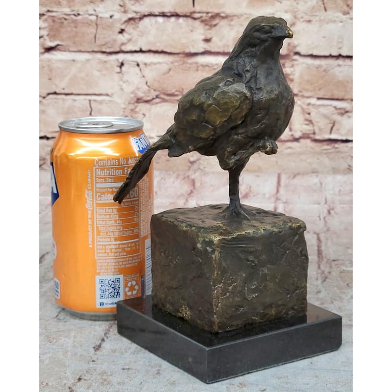 Bronze Metal Bird Sculpture Statue Figure Crude Style Original Art