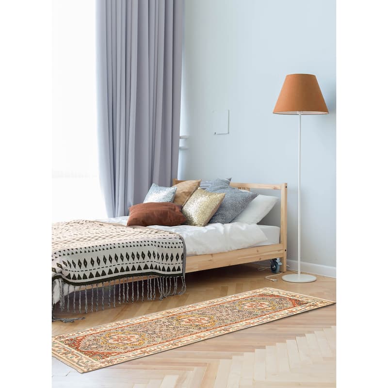 ECARPETGALLERY Hand-knotted Serapi Heritage Grey Wool Rug - 2'4 x 8'2