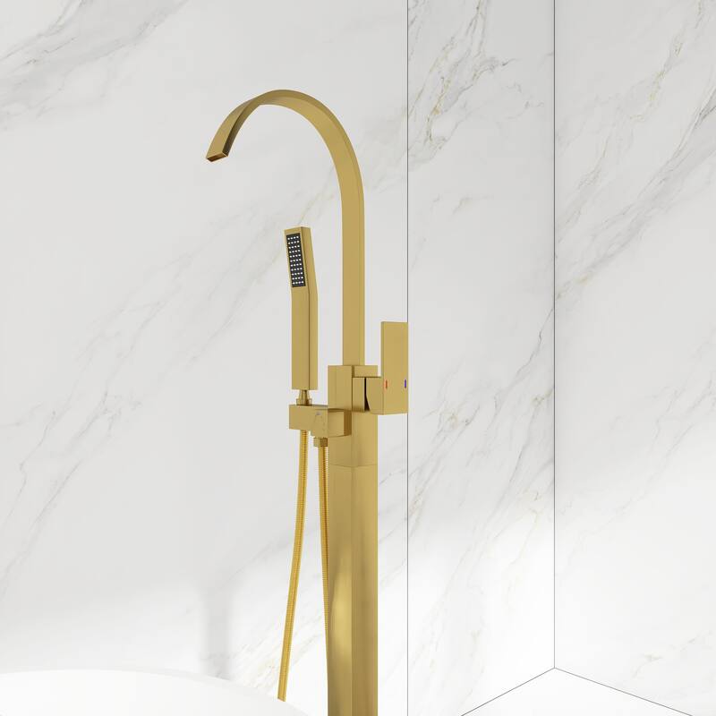 Single Handle Floor Mounted Clawfoot Tub Faucet - 8"48"