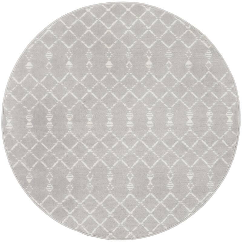 Gopez Power Loomed Geometric Modern Stain Resistant Area Rug By HomeRoots - 60' X '60' X '0.39