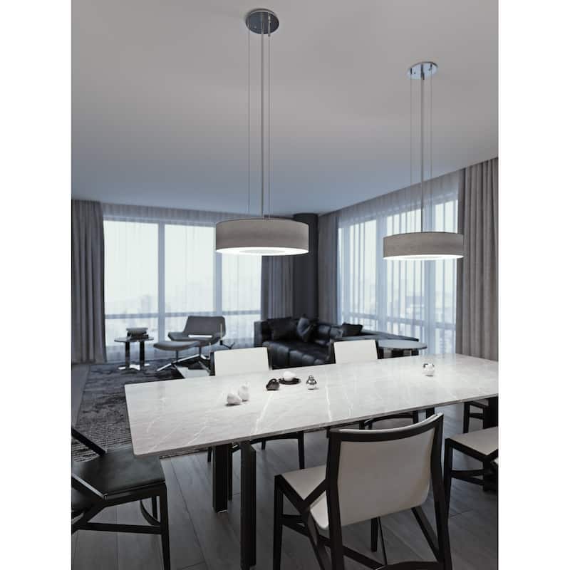 AFX MCP1932MB-GY Montclair 3 Light 20" Wide Suspension Pendant