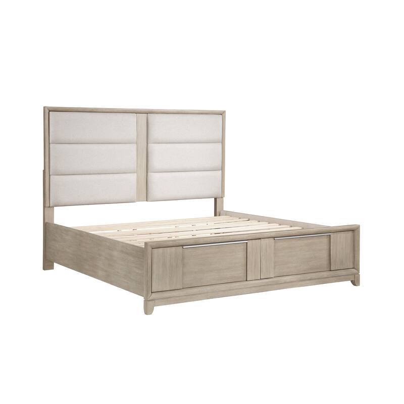 Merlot Platform Bed with Footboard Storage, Queen