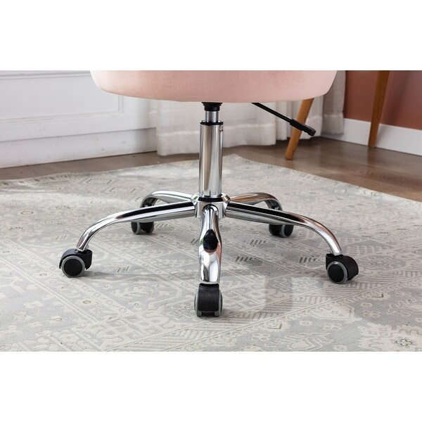 Pink shell swivel chair top