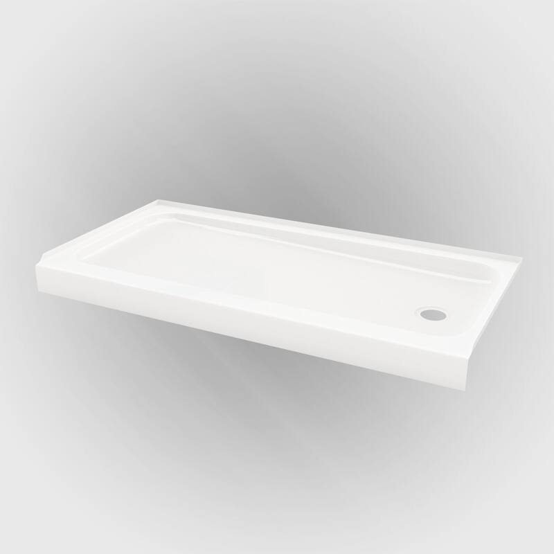 PROFLO Bannack 60" x 30" Rectangular Shower Base with Single Threshold - White