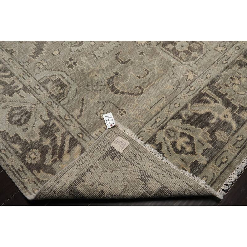LoomBloom Muted Turkish Oushak Hand Knotted Area Rug Gray Color