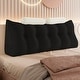 preview thumbnail 23 of 27, WOWMAX Headboard Wedge Reading Pillow With Bolster Neck Roll Black - Queen